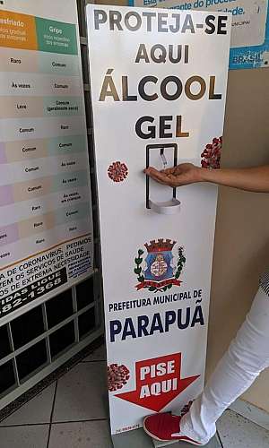 Totem para higienização Totem para higienização