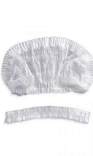 Touca descartável branca para clínicas Touca descartável branca para clínicas